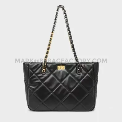 Leather Tote Bag With Zipper